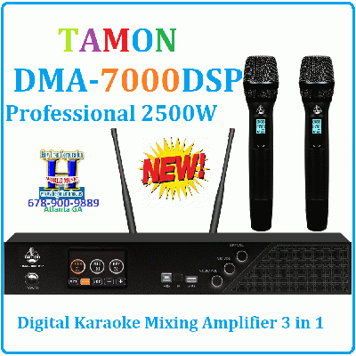 +   New 2023-TAMON DMA-7000DSP Professional 2500W Digital Karaoke Mixing Amplifier(3in1)